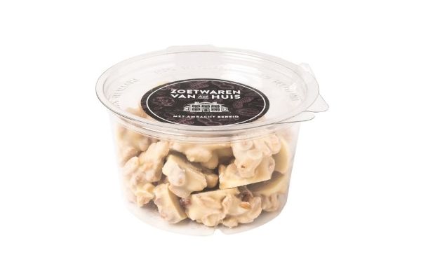 Pindarotsen met witte chocolade en knapperige pinda’s